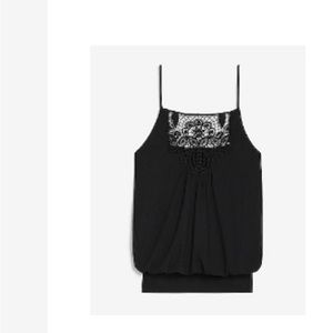 Express large black crochet detail